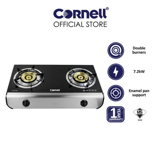 Cornell Glass Stove Double Burner CGS-E1313G