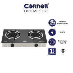 Cornell Infrared Glass Stove Double Burner | CGS-G155GIR