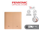 Toush Smart Switch GOLD 2 Gang Without Neutral C/W Smartphone App, Scheduling | T891201SS-ZBS(GD)