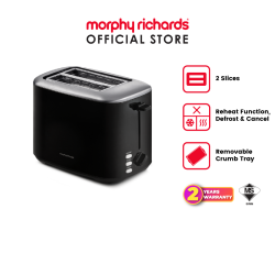 Morphy Richards Equip 2 Slices Toaster Black | 222064