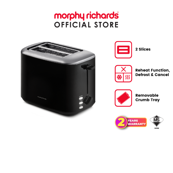 Morphy Richards Equip 2 Slices Toaster Black | 222064