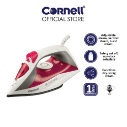 Cornell Steam Iron CSI-S1601S with Non-Stick Soleplate  Safety Cut-Off