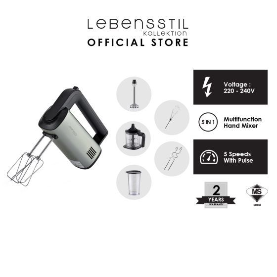 [NC] Lebensstil Kollektion 5 in 1 Multifunction Hand Mixer | LKHM-1001X