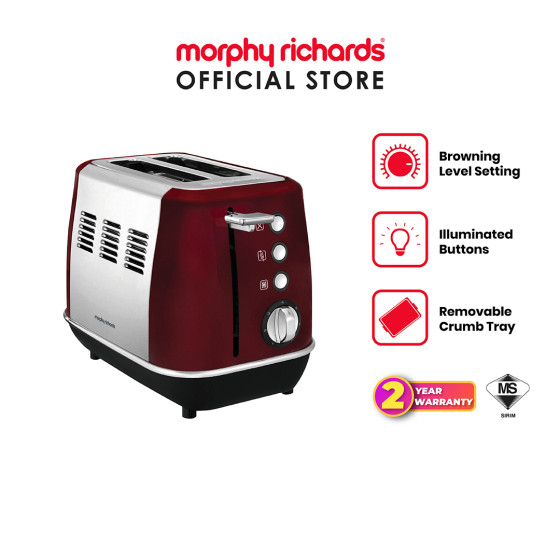Morphy Richards Evoke Red 2 Slice Toaster 224408