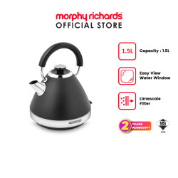 [NEW] Morphy Richards Venture Pyramid Black Kettle | 100131