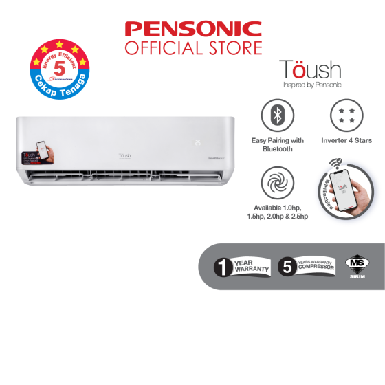 Toush Wall Mounted Air Conditioner 2.5HP | T2528SACI-SW/CU