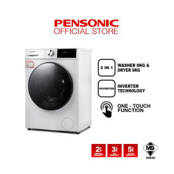 [ NEW ] Pensonic INVERTER Front Load Washing Machine | 8kgs 2-in-1 Dryer and Washer | PWA-8050FC