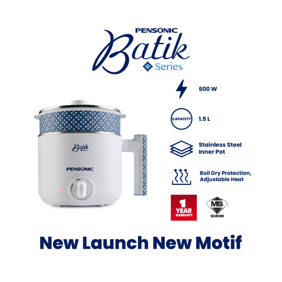 [ NEW ] Pensonic Batik Series Multi Cooker (1.5L) | Dapur Multi Siri Batik (1.5L)