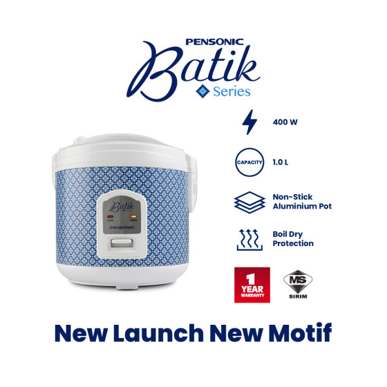 [ NEW ] Pensonic Batik Series Rice Cooker (1.0L) | Periuk Nasi Siri Batik (1.0L)