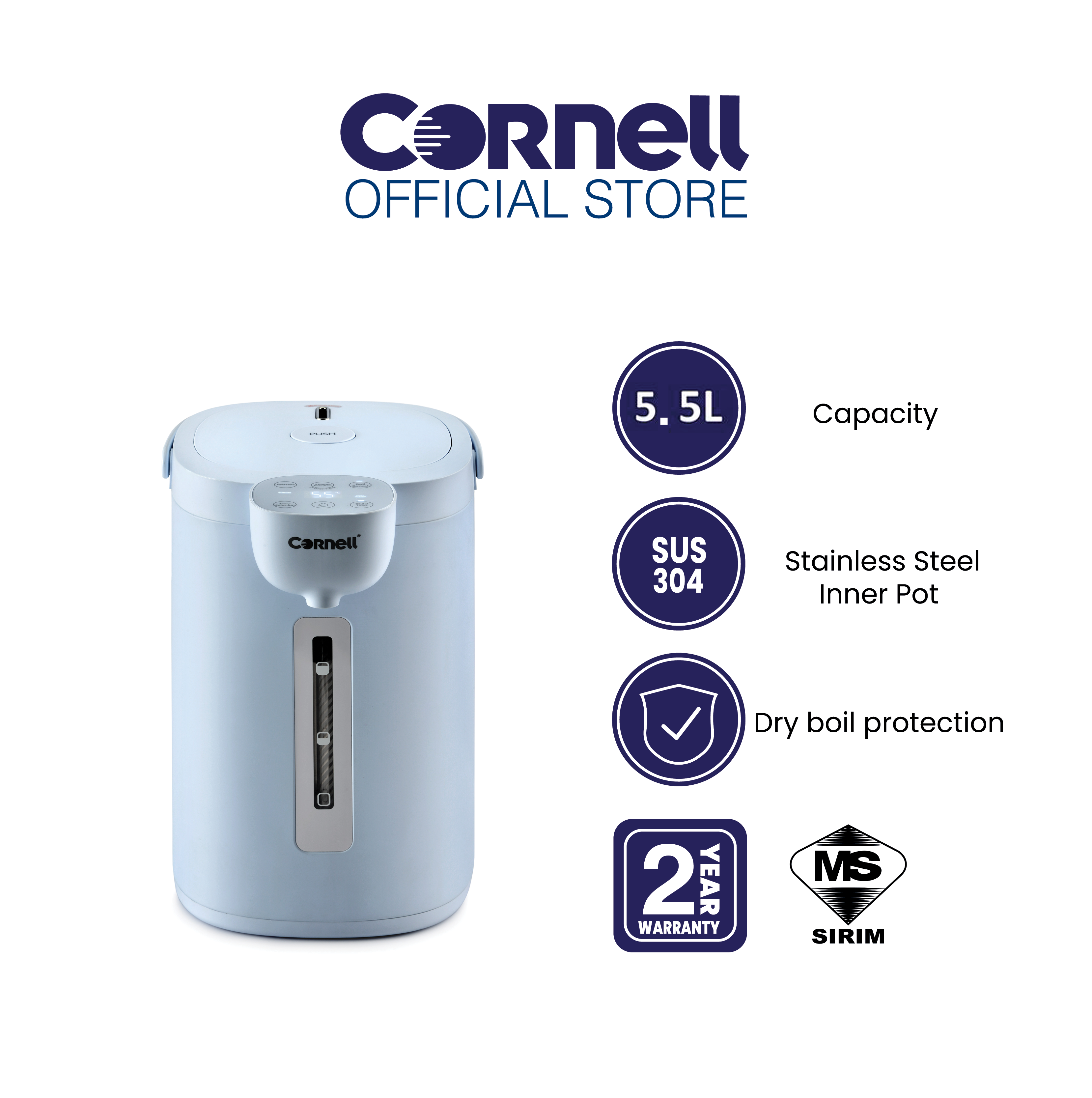 CORNELL DIGITAL ELECTRIC THERMOPOT 5.5L |CTP-5501D