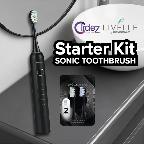 Starter Kit Combo [BriPro Plus Sonic Toothbrush + Head Replacement]