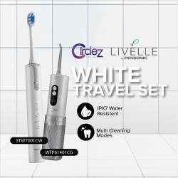 [White Travel Set] Water Flosser +Electric Toothbrush