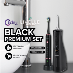 [Black Premium Set] Water Flosser +Electric Tootbrush
