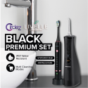 Livelle Combo BriPro Plus Water Flosser & Sonic Toothbrush | BLACK PREMIUM SET