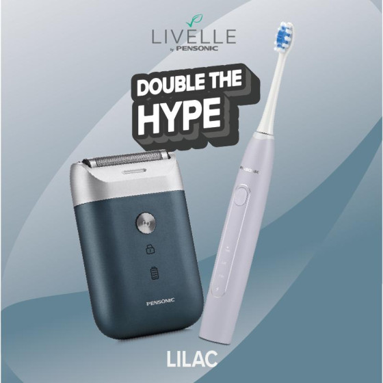 [Double The Hype Lilac] Pensonic Double the Hype Toothbrush and Shaver