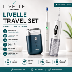 [Travel Bundle] Pensonic Livelle include Water Floss, Shaver, Electric Toothbrush